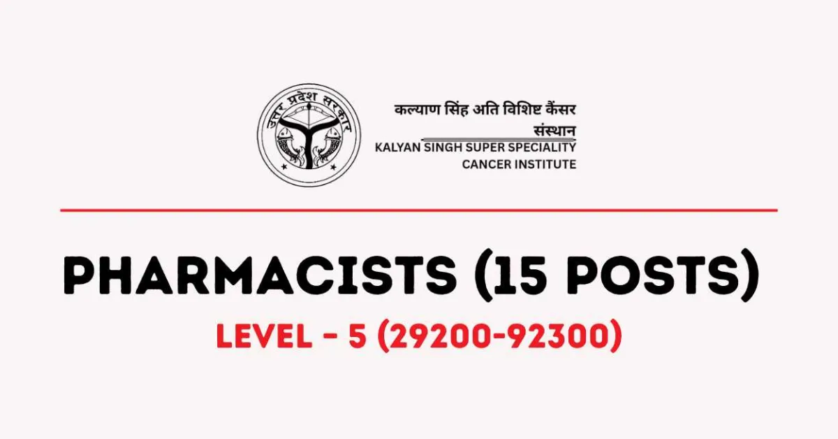 KSSSCI an autonomous Institute of the Govt looking for Pharmacists