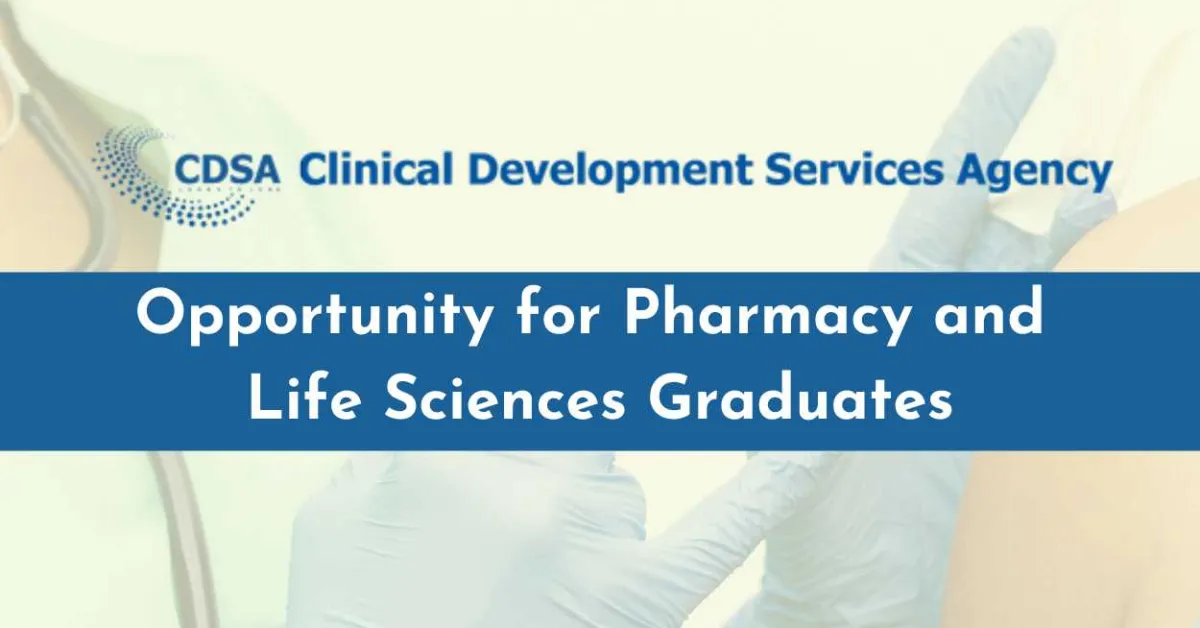 Opportunity for Pharmacy and Life Sciences Graduates at Clinical Development Services Agency, THSTI