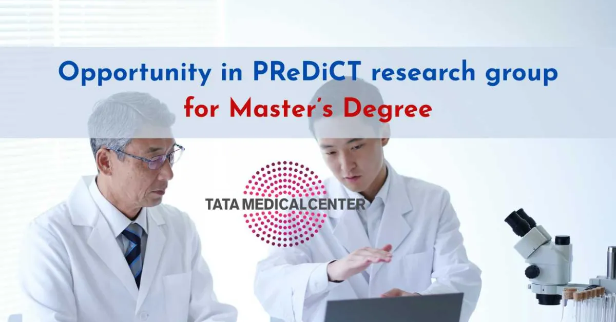 Opportunity in PReDiCT research group for Master’s Degree at TTCRC