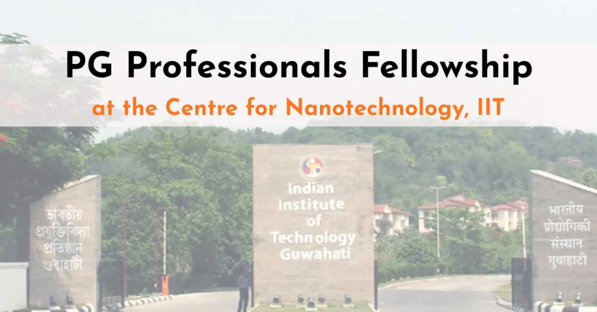 PG Professionals Fellowship at the Centre for Nanotechnology, IIT