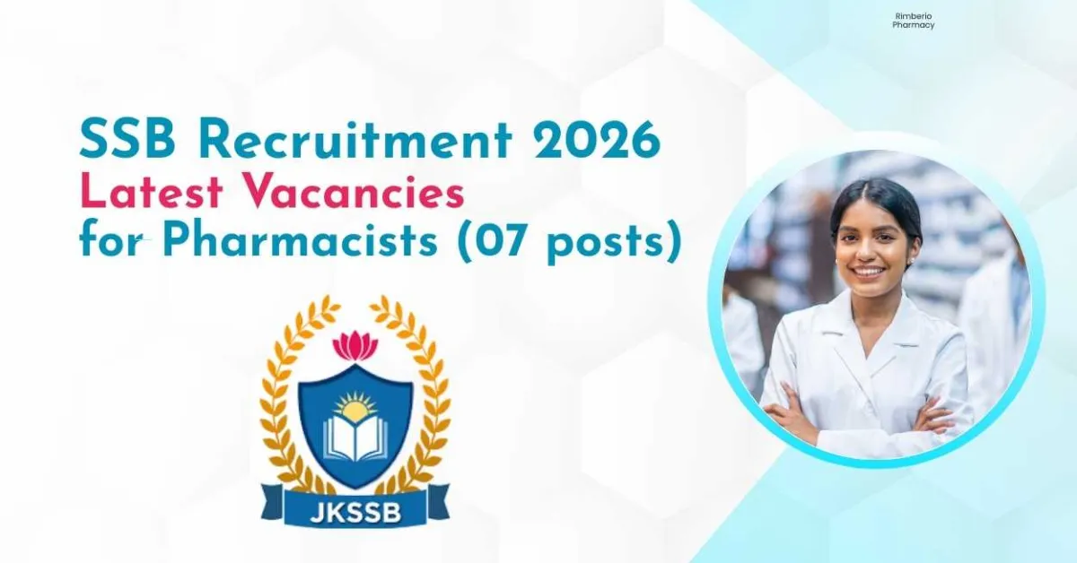 SSB Recruitment 2026 - Latest Vacancies for Pharmacists