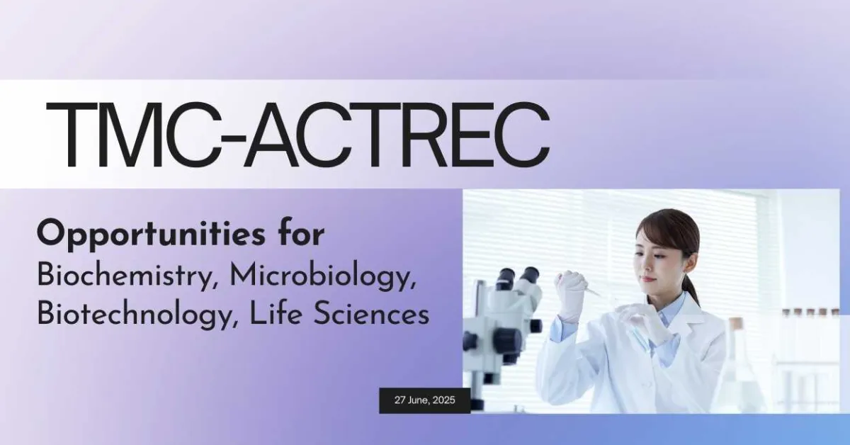 TMC-ACTREC looking for Scientific Officer