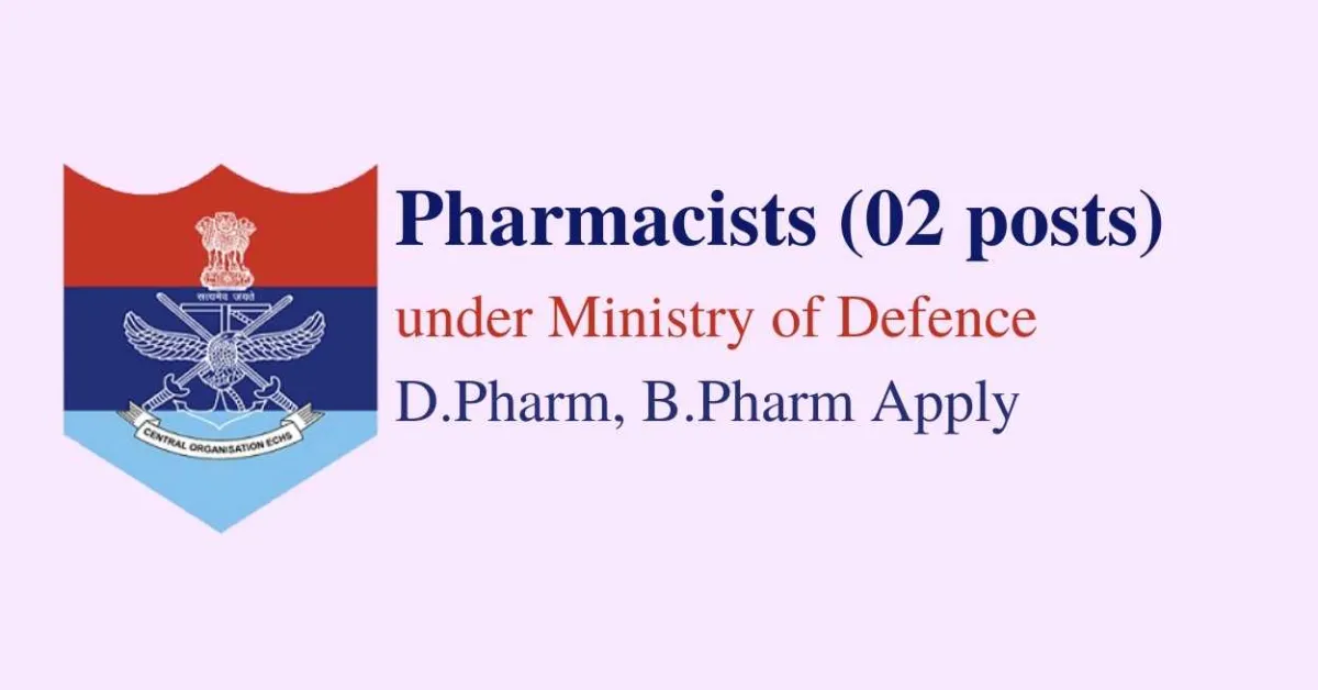 ECHS invites applications for Post of Pharmacist