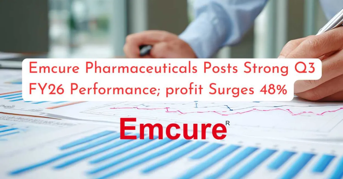 Emcure Pharmaceuticals Posts Strong Q3 FY26 Performance; profit Surges 48%