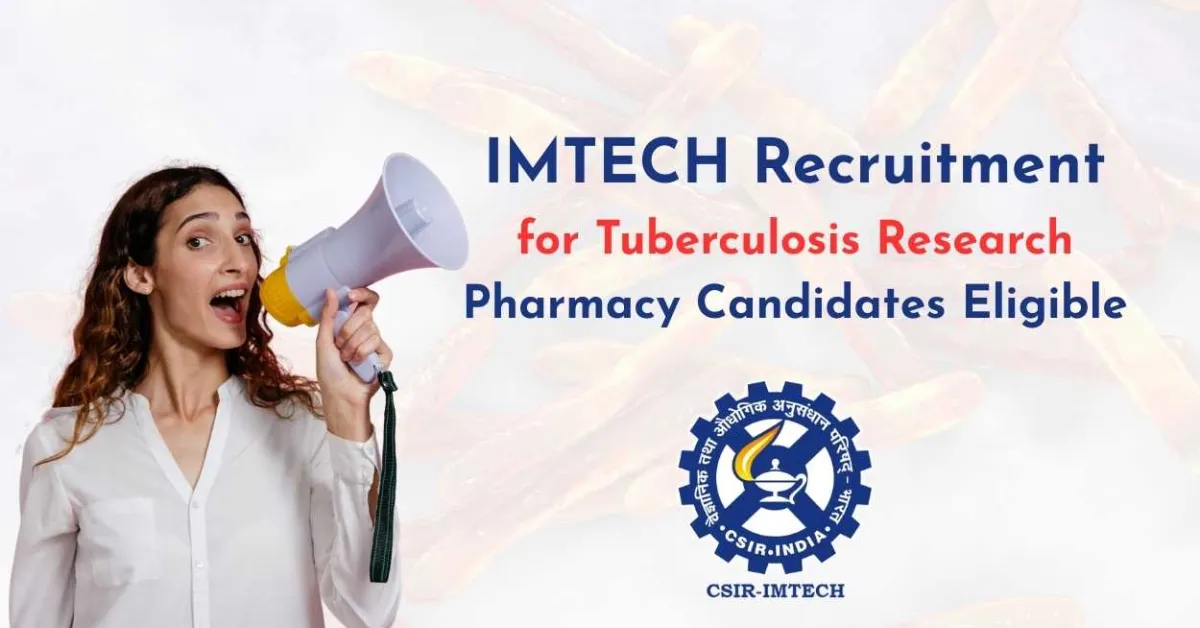 IMTECH Recruitment for Tuberculosis Research