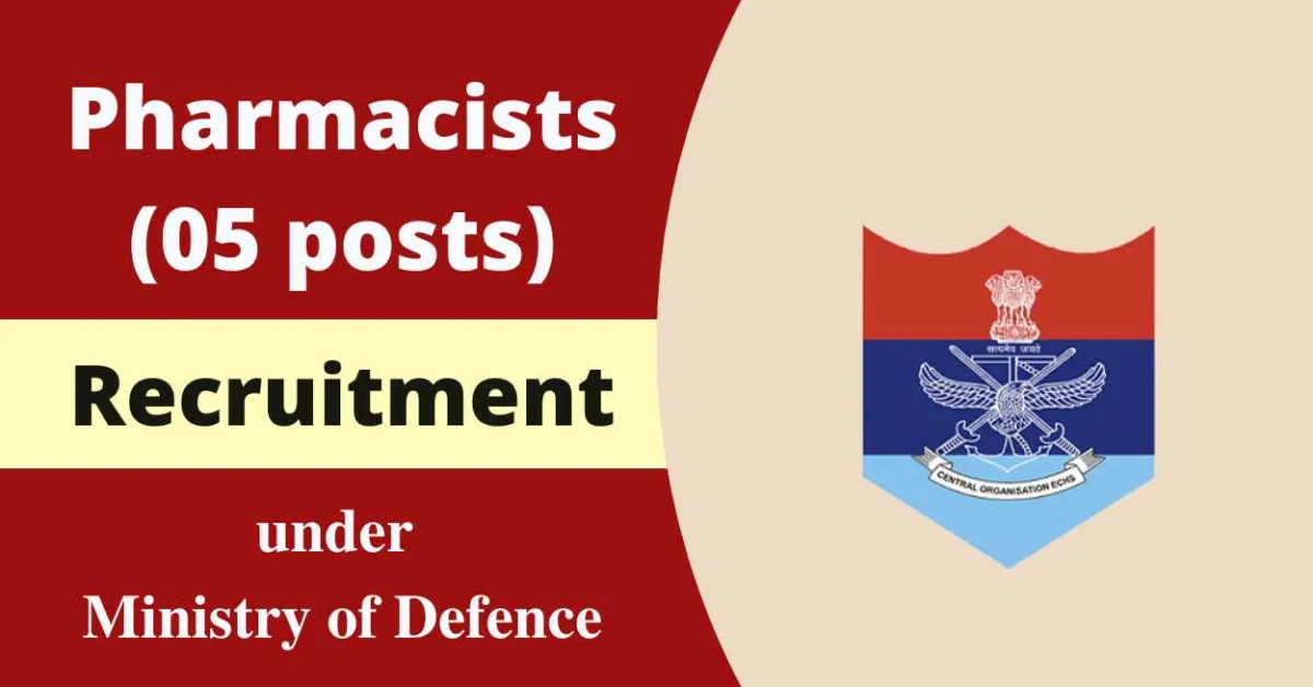 Job for Pharmacist in ECHS Polyclinics Agra, Firozabad and Firozabad | 05 posts