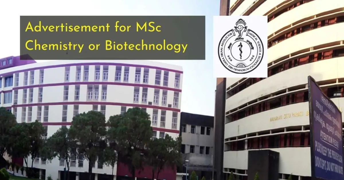 Advertisement for Research Scientist in Chemistry or Biotechnology at SCTIMST