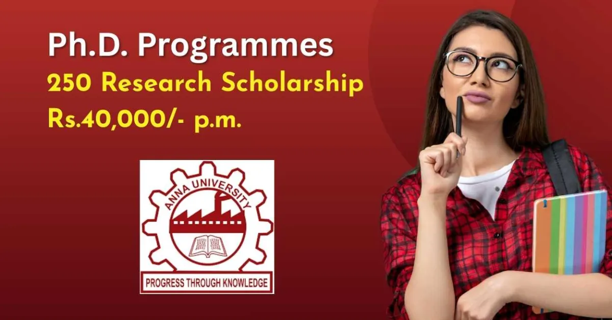 Applications are invited from eligible candidates for admission to Ph.D. programmes at Anna University