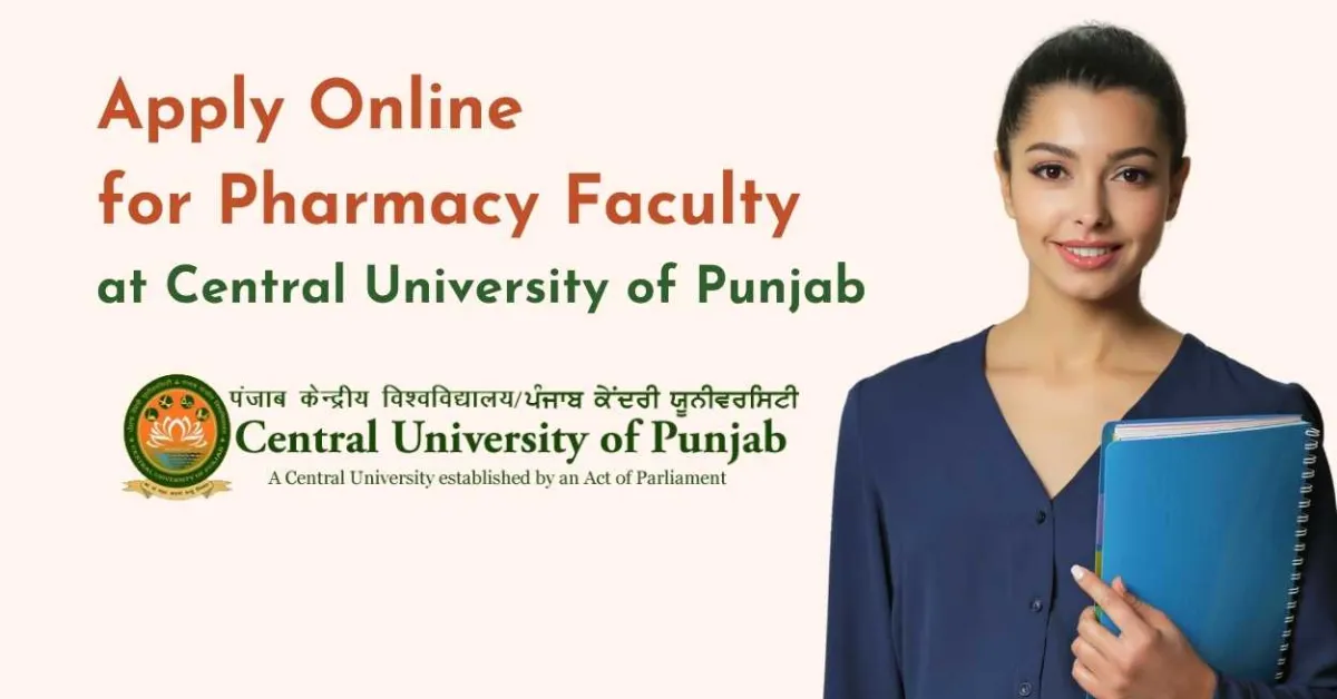 Apply Online for Pharmacy Faculty at Central University of Punjab