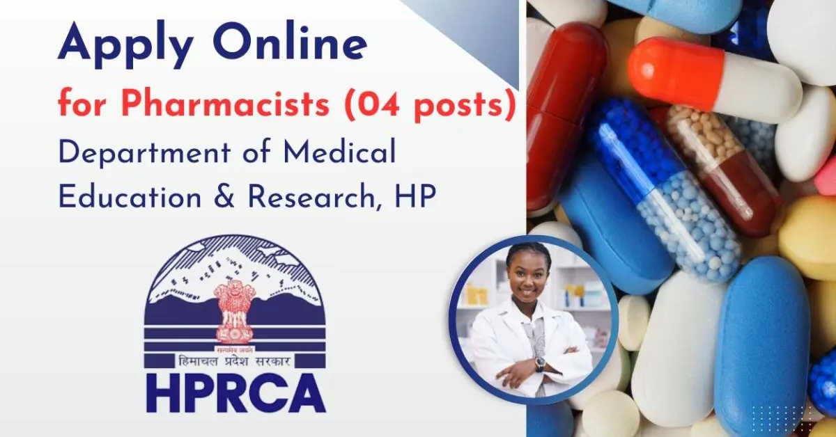 Apply Online for post of Pharmacists at Department of Medical Education & Research, HP