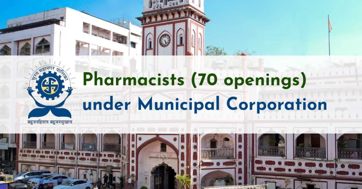 Pharmacist openings under Municipal Corporation