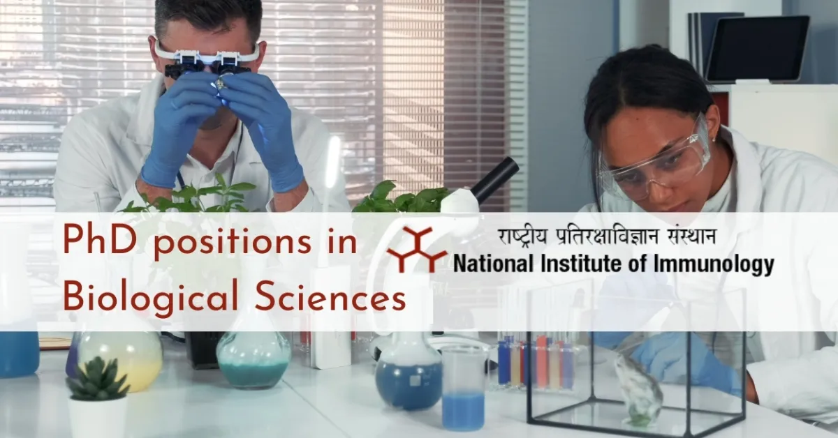 PhD positions in Biological Sciences at National Institute of Immunology