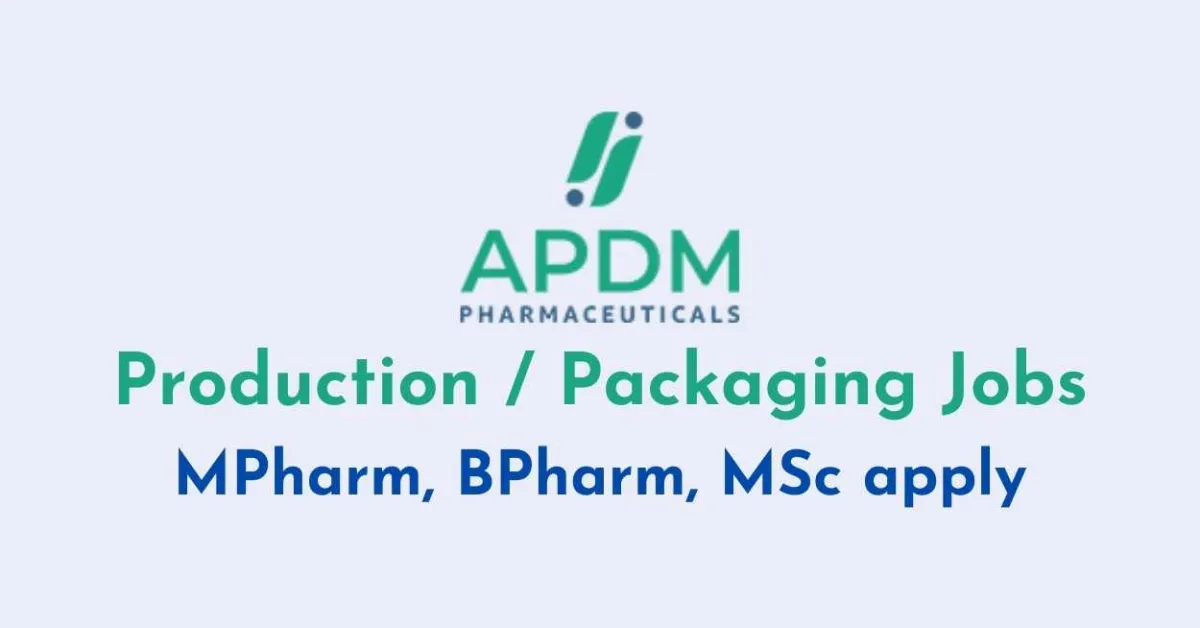 Production / Packaging Jobs at APDM Pharmaceuticals