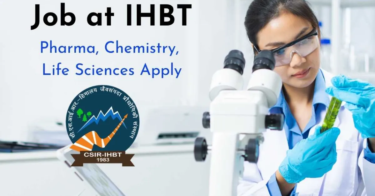 Project Associate Job at IHBT - Pharma, Chemistry, Life Sciences Apply
