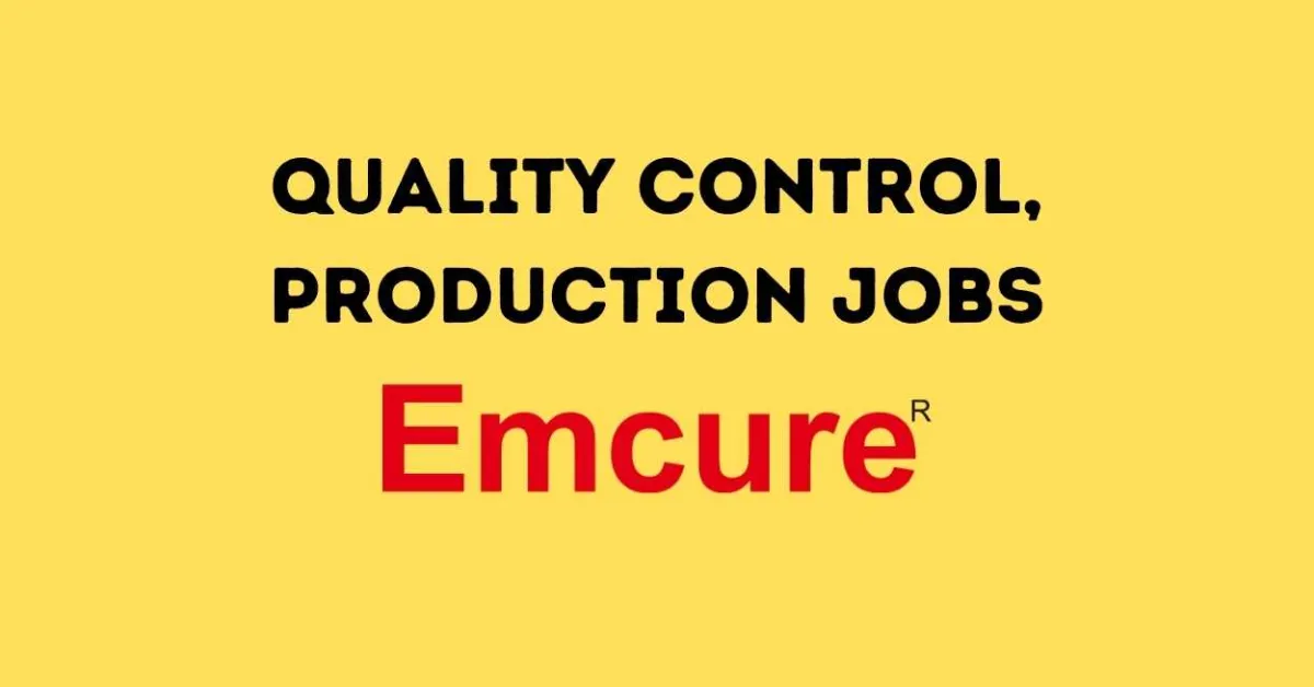 Quality Control, Production Jobs at Emcure