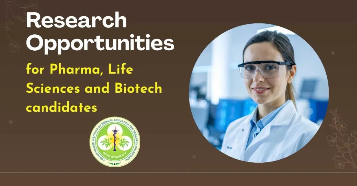 Research Opportunities for Pharma, Life Sciences and Biotech candidates at Department of Dermatology, PGIMER