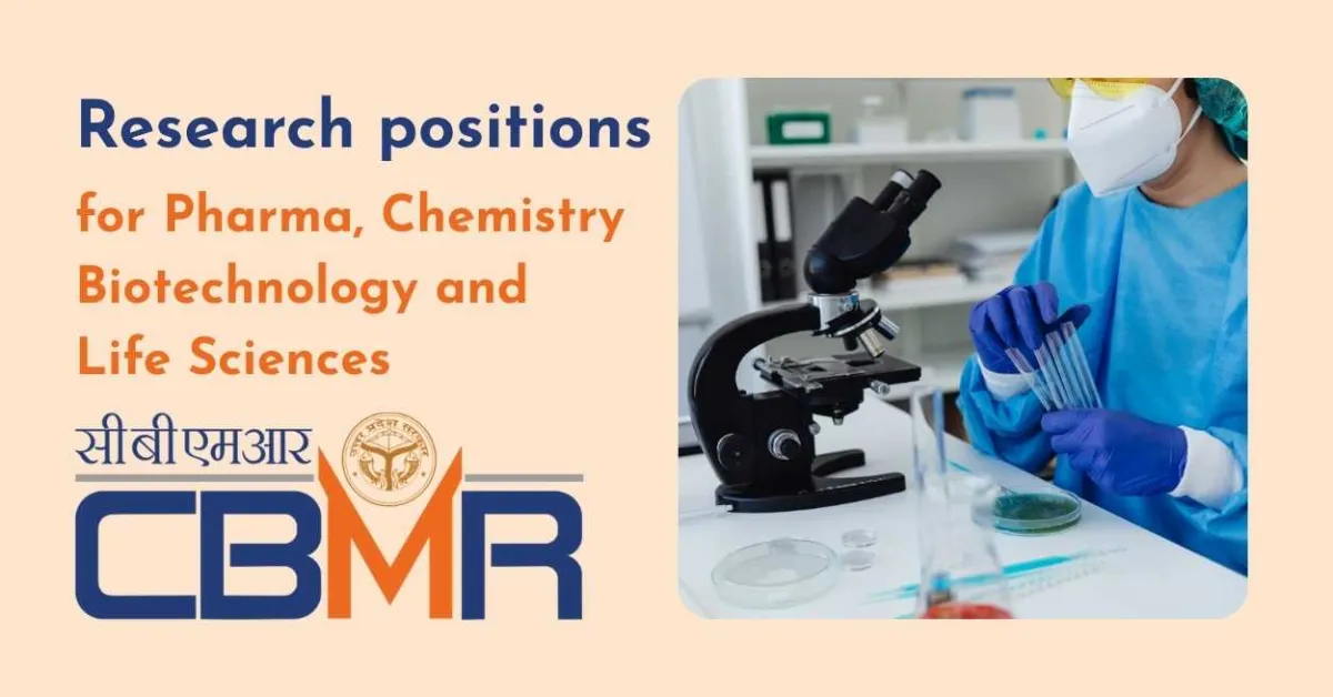 Research positions for Pharma, Biotechnology, Chemistry and Life Sciences at CBMR