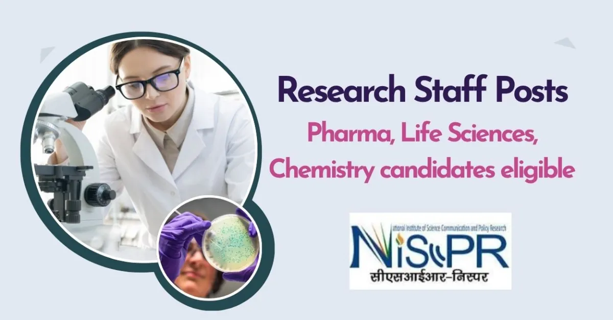 Advertisement for Research Staff Positions at CSIR-NIScPR