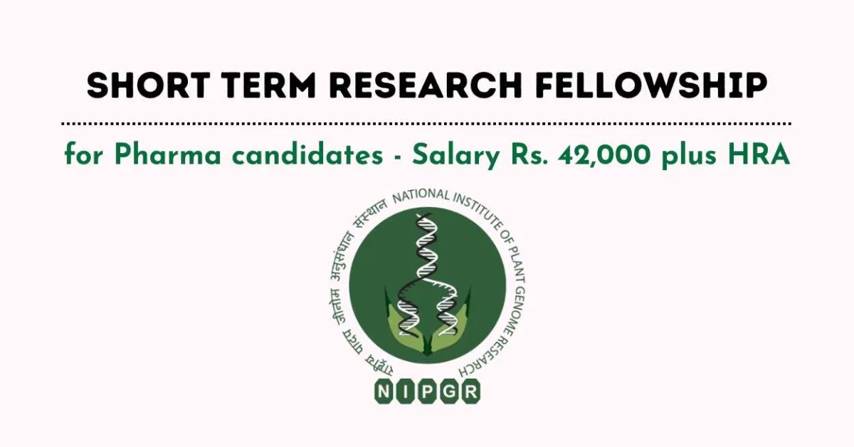 BRIC-NIPGR Short Term Research Fellowship for Pharma candidates