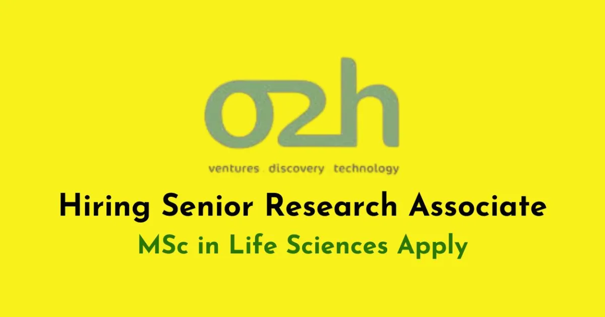 Hiring Senior Research Associate at o2h group
