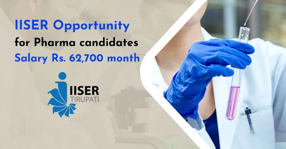 IISER Opportunity for Pharma candidates