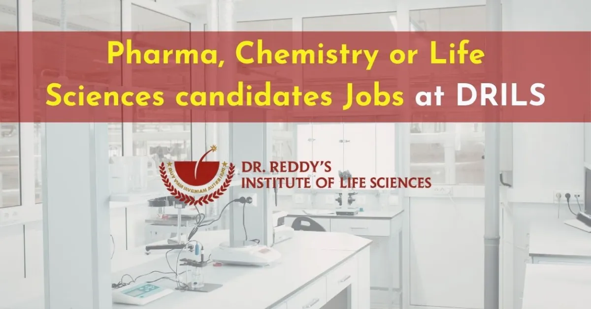 Job for Pharma, Chemistry or Life Sciences candidates at DRILS