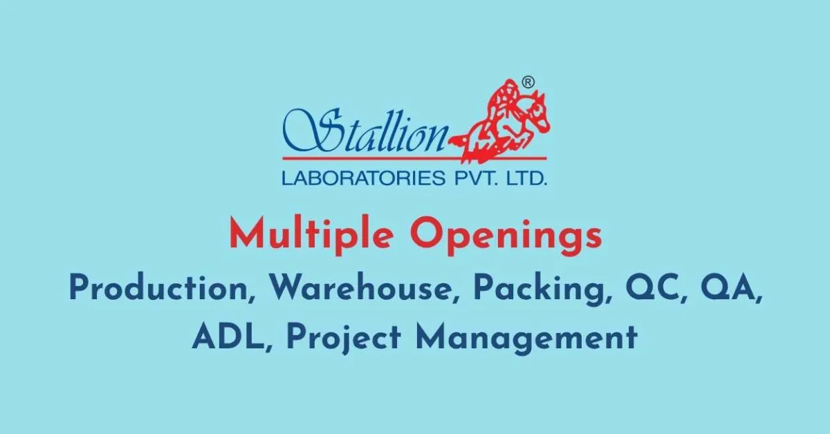 Multiple Openings at Stallion Laboratories Pvt. Ltd.