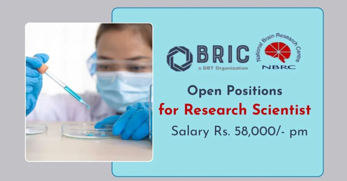 NBRC Open Positions for Research Scientist