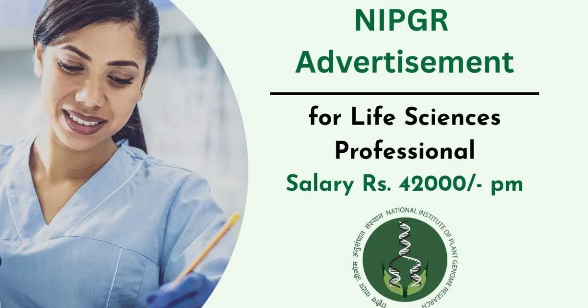 NIPGR Advertisement for Life Sciences Professional