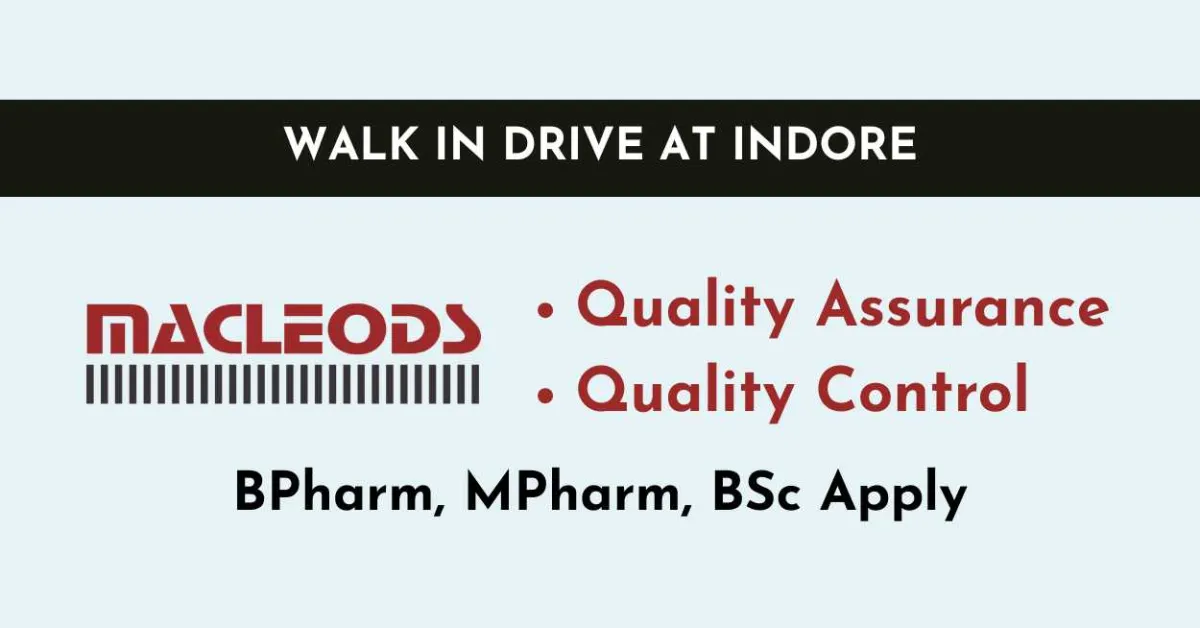 Quality Control and Quality Assurance Jobs at Macleods