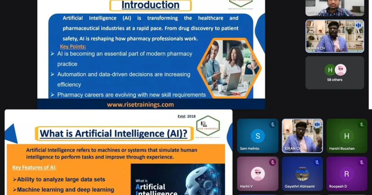 Webinar on Role of Artificial Intelligence in Pharmacy Careers and IT Impact organized by Saveetha College of Pharmacy