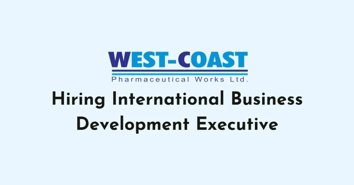 West Coast Pharma Hiring International Business Development Executive
