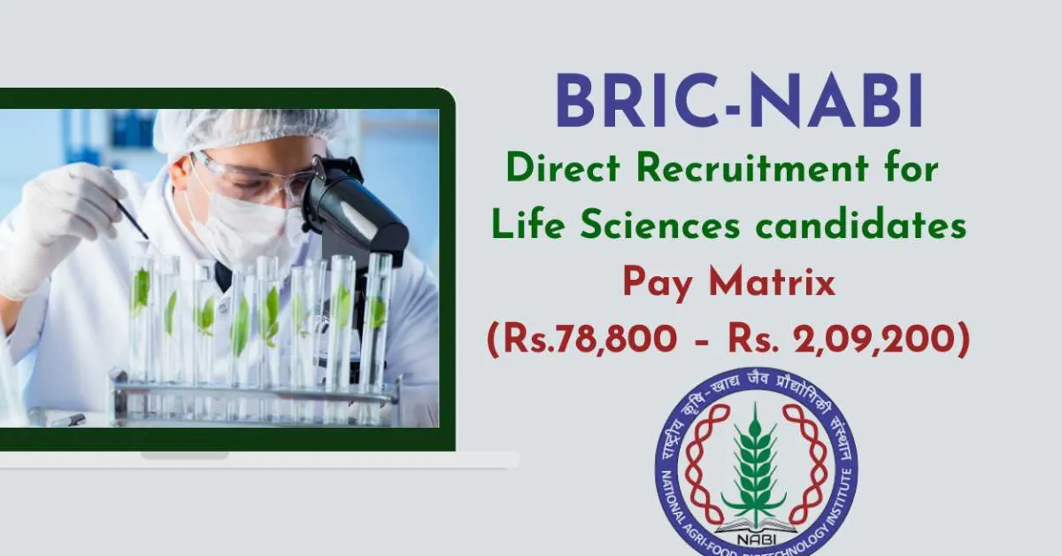 Direct Recruitment for Life Sciences candidates at BRIC-NABI