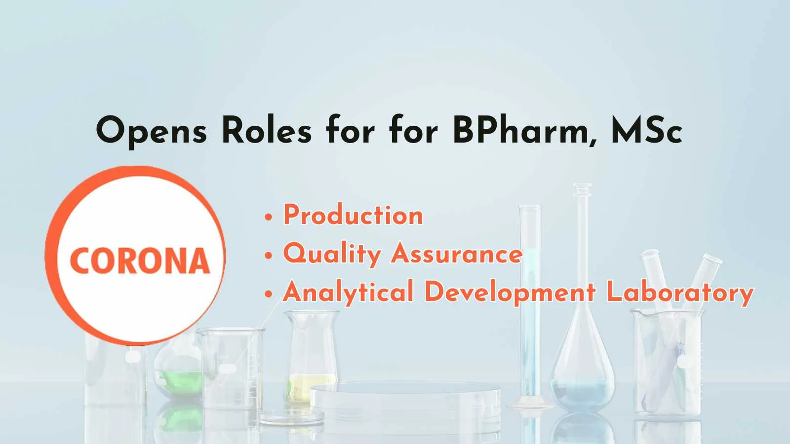 Interview in Production, QC, QA at CORONA Remedies Limited