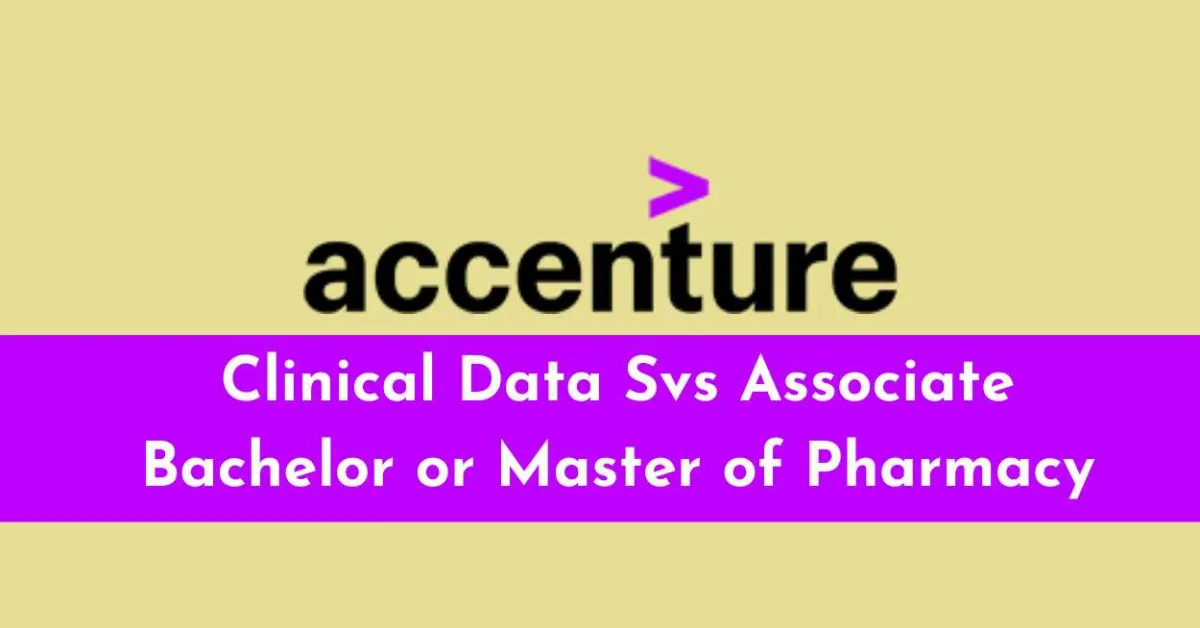 Accenture hiring Bachelor or Master of Pharmacy