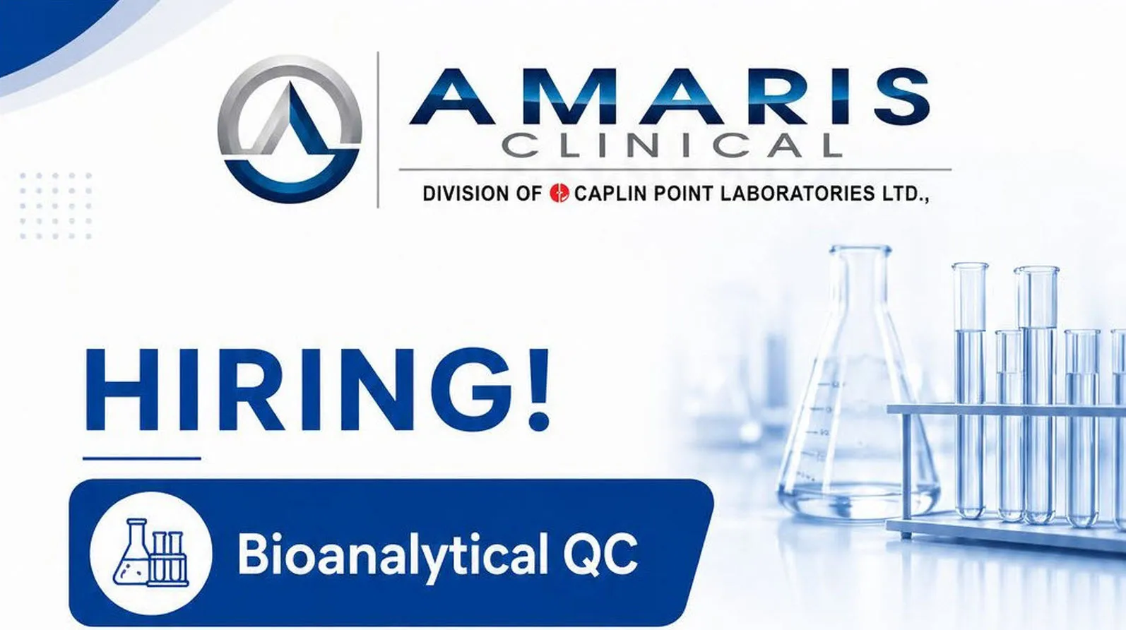 Amaris Clinical Hiring for Bioanalytical QC