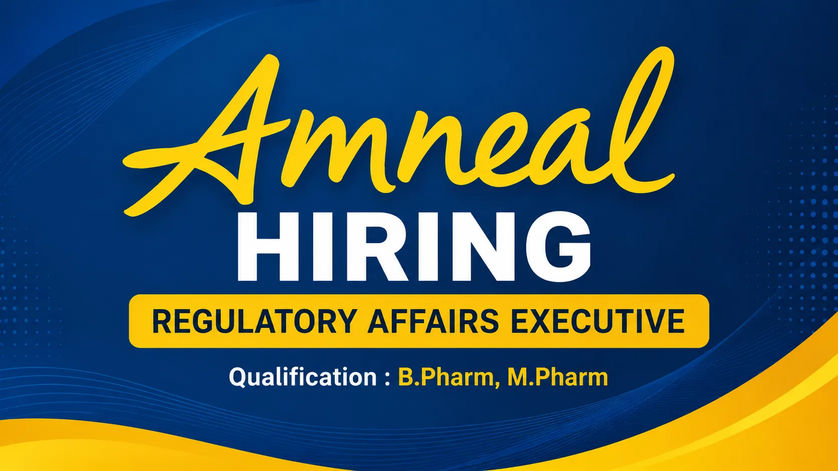 Amneal Pharmaceuticals Hiring Regulatory Affairs Executive