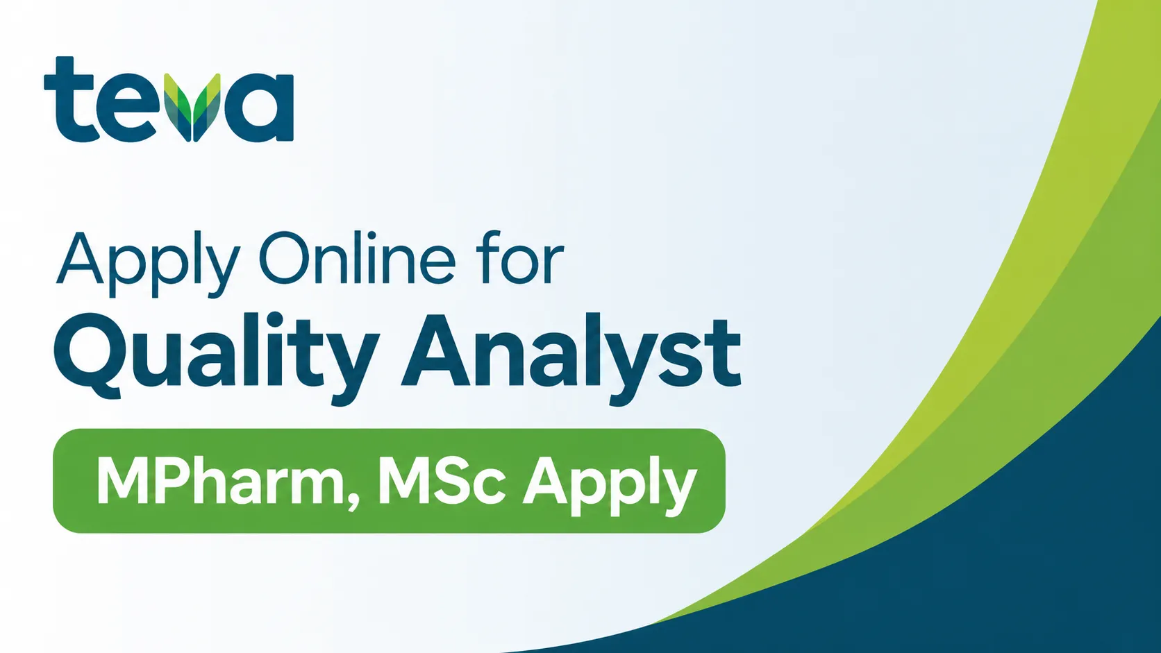 Apply Online for Quality Analyst at Teva
