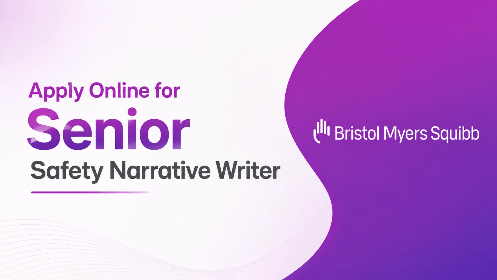 Apply Online for Senior Safety Narrative Writer at Bristol Myers Squibb