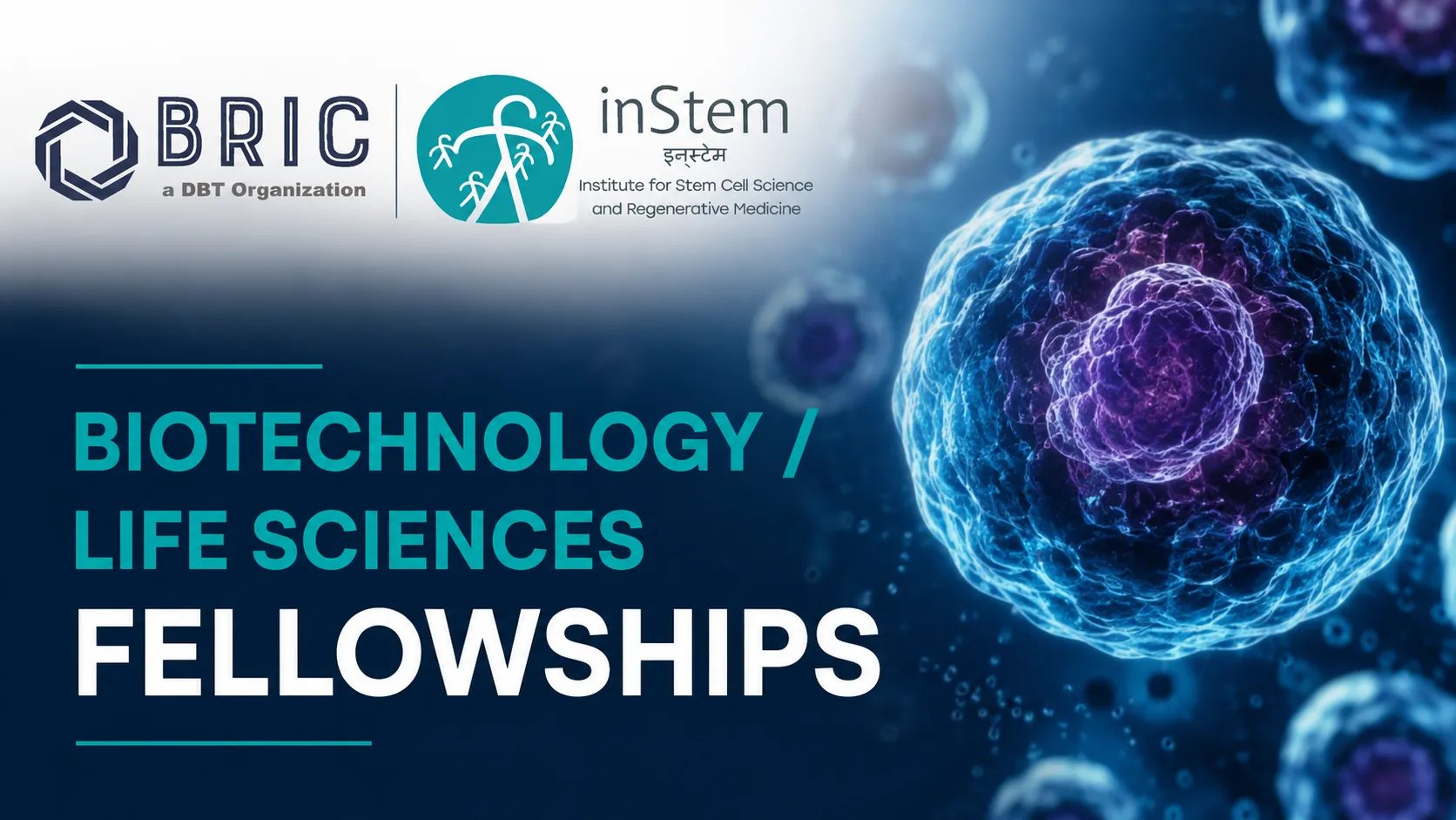 Biotechnology / Life sciences Fellowships at BRIC-inStem