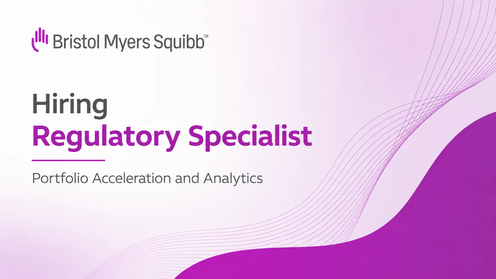 Bristol Myers Squibb Hiring Regulatory Specialist