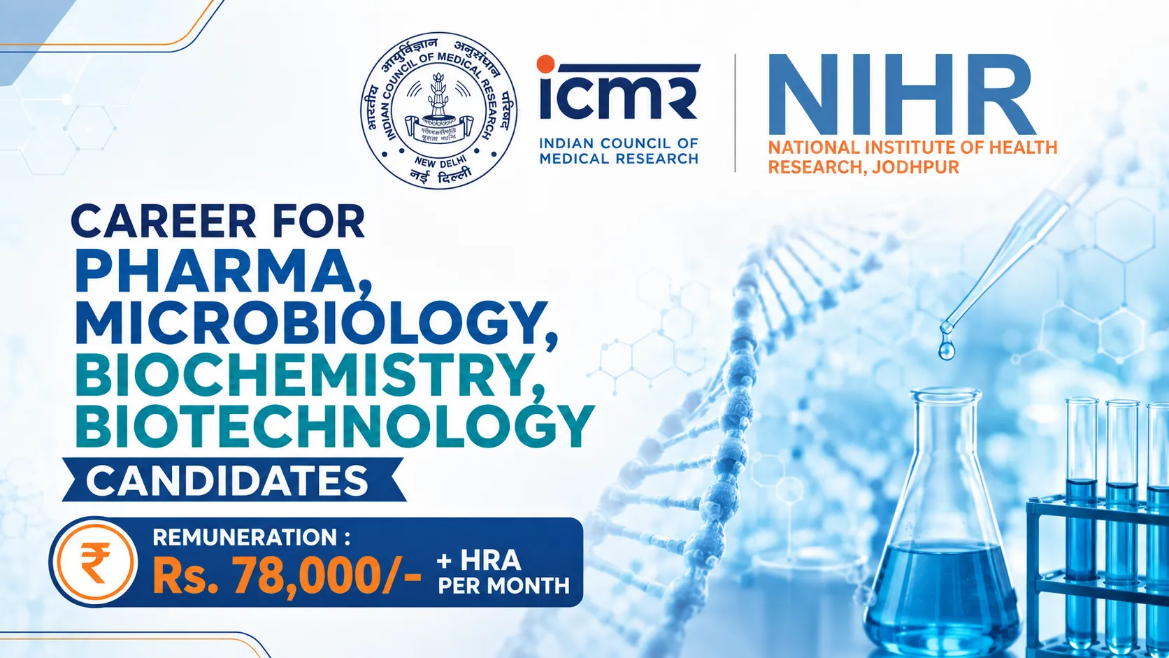 Career for Pharma, Microbiology, Biochemistry, Biotechnology candidates at NIHR