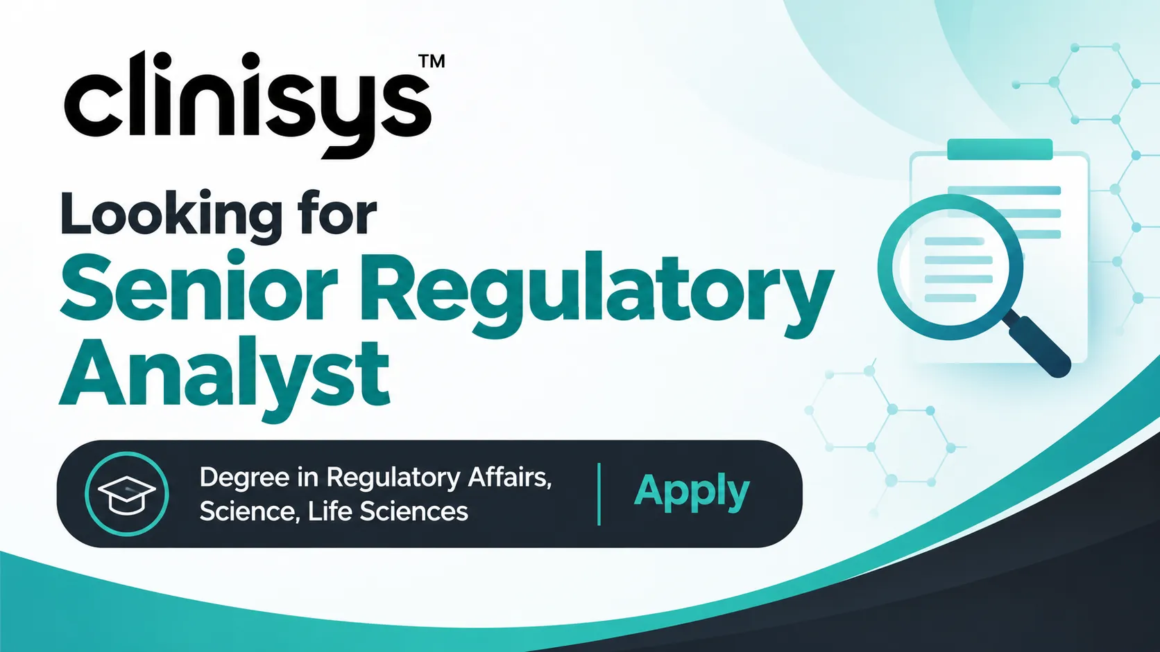Clinisys looking for Senior Regulatory Analyst