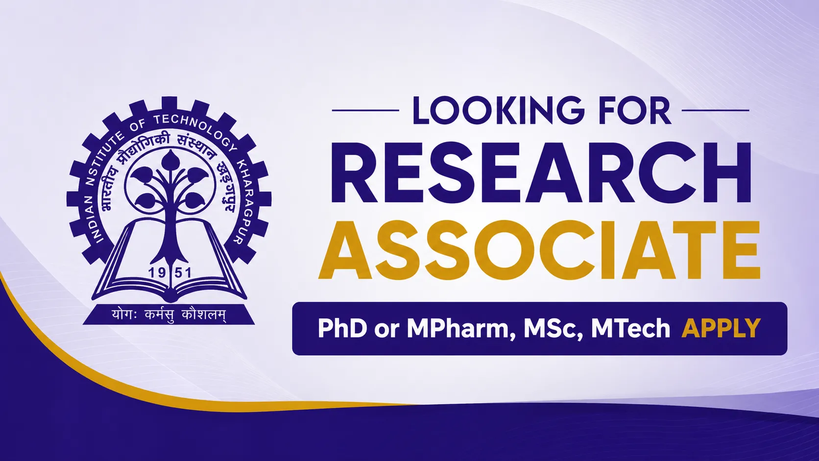 IIT KHARAGPUR looking for Research Associate