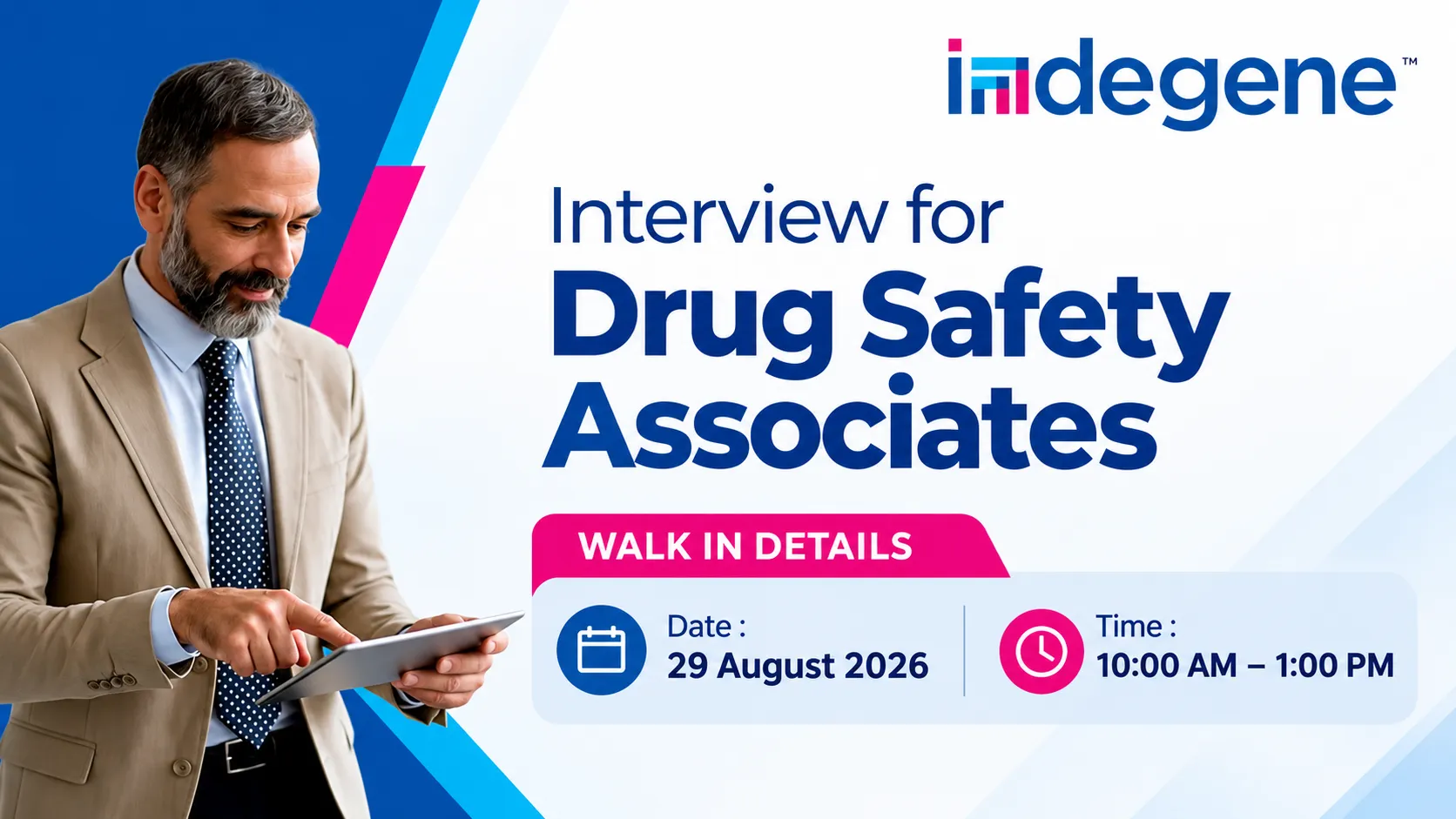 Interview for Drug Safety Associates at Indegene