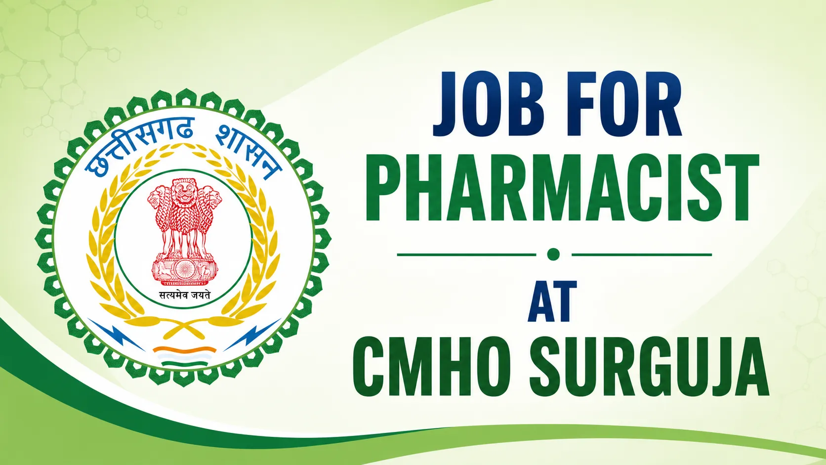 Job for Pharmacist at CMHO Surguja