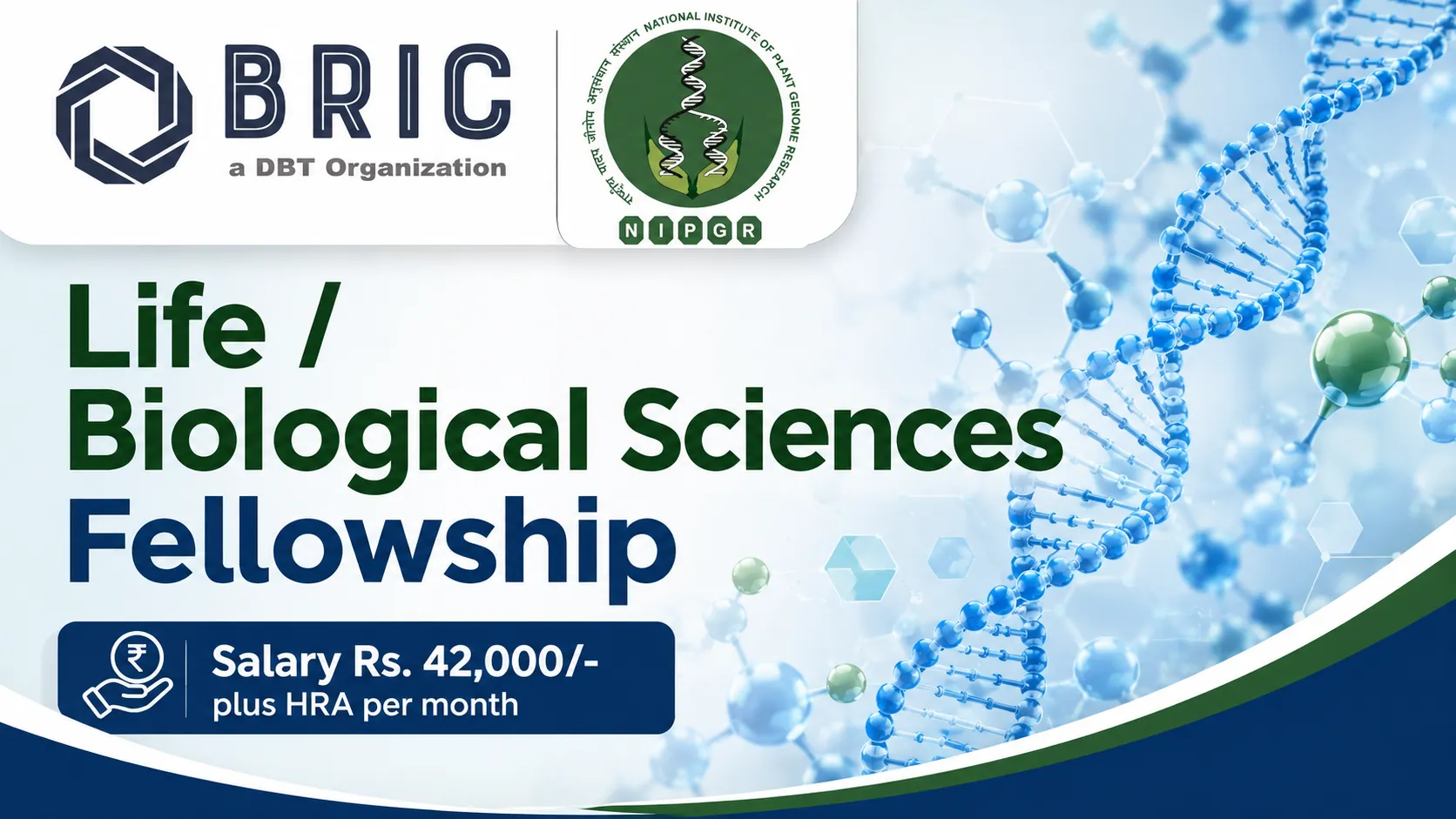 Life / Biological Sciences Fellowship at BRIC-NIPGR