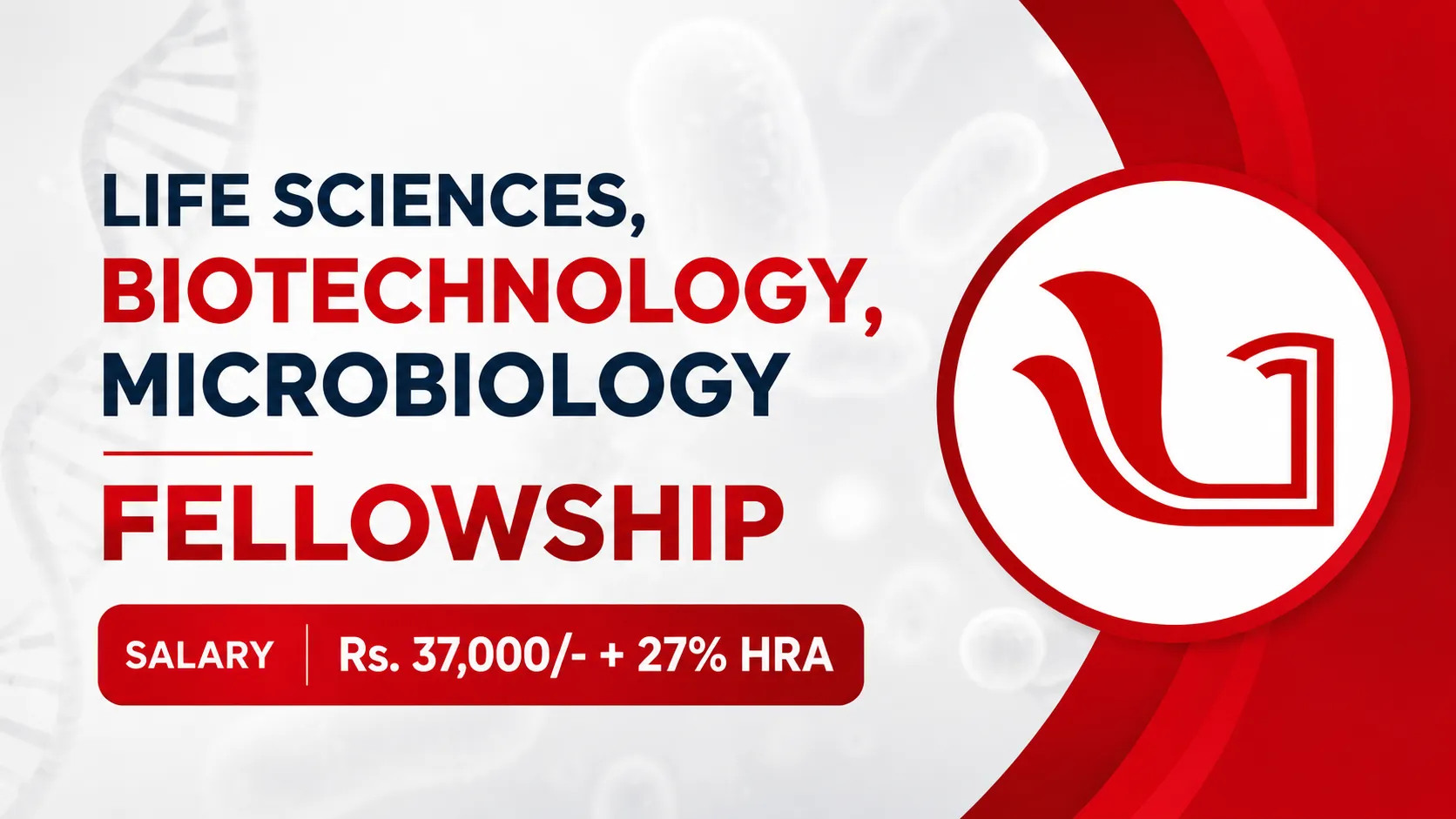 Life sciences, Biotechnology, Microbiology Fellowship at IISER