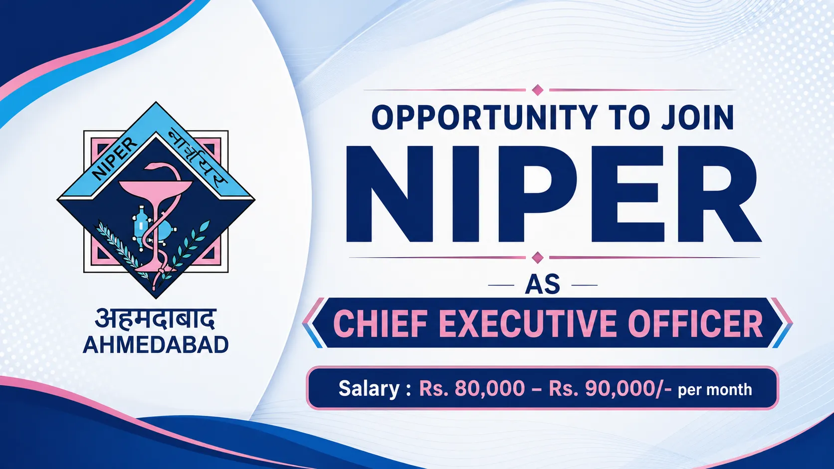 Opportunity to join NIPER as Chief Executive Officer
