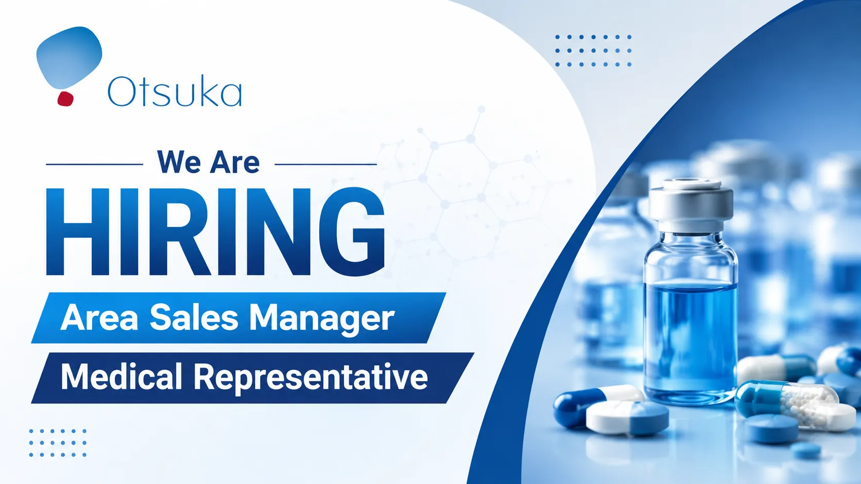 Otsuka Pharma Hiring Area Sales Manager, Medical Representative